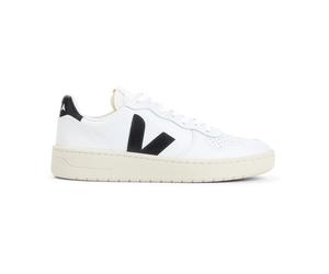 Veja - V-10 Leather White Black - - Shoes - Uomo - Bianco - 45 EU