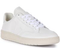 Veja V-12 Pelle Leggero Logo Trainer Uomo Bianco UK 6 - 14