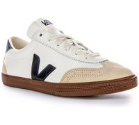 Veja Volley Lace Up Ispirato Canvas Donna Trainer In Bianco Blu EU 36-42