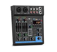 VejiA Mixe audio professionale, console per scheda audio Controller DJ Bluetooth USB digitale a 4 canali Alimentazione 48 V per Stage Band