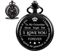 VejiA Orologi da Tasca, Accessori a Vapore, Orologio da Tasca Meccanico al Quarzo Vintage Orologi da Tasca incisi, Regalo in ricordo a Mio Nonno Ti Amo al Nonno Regalo dal Nipote Vintage
