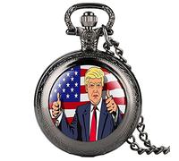 VejiA Orologio da Tasca Collana Orologio da Tasca al Quarzo Ciondolo Catena Orologio da Collezione Rendi l'America Un Ottimo Regalo per Uomini e Donne