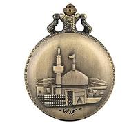 VejiA Orologio da Tasca Orologio da Tasca al Quarzo con Costruzione di Un Castello in Bronzo retrò Steampunk Collana da Uomo Collana da Donna con Ciondolo FOB Orologio da Collezione d'Arte