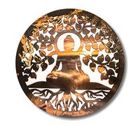 VEJO Decorazione da parete/quadro Buddha con albero della vita/Quadro intagliato legno decorativo regali/decorazione soggiorno, camera