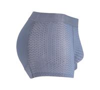 vejtmcc Boxer da uomo con imbottitura in rete, boxer shapewear con butt Enhancing Paddle, boxer in seta di ghiaccio, biancheria intima, rete trasparente, pantaloncini traspiranti, Blu scuro, L
