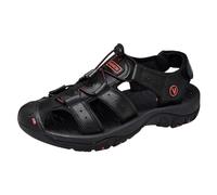 vejtmcc Sandali da uomo per attività all'aperto, estive, da trekking, in pelle, da spiaggia, da trekking, da corsa, da corsa, da corsa, da sport, ad asciugatura rapida, Z01 Nero, 46 EU