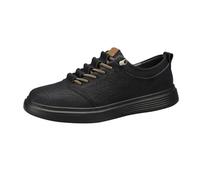vejtmcc Scarpe da ginnastica da uomo per il tempo libero, altezza invisibile, in pelle, scarpe sportive, alla moda, traspiranti, comode e leggere, casual, da jogging, traspiranti, da palestra, Nero