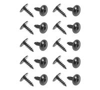 VekAuto 20 Pz Ferrule per Parafango Auto Rivestimento Paraspruzzi Copertura paraurti Vite Compatibile per Audi A3 2006-2013, Durevole Metallo Nero Staffa per Targa Vite di Tapping