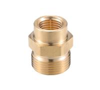 VekAuto Connettore per Idropulitrice, M14x1.5 a 15mm M22x1.5 Maschio e Femmina Adattatore in Ottone per Tubo Flessibile Universale per Idropulitrice Tono in Rame