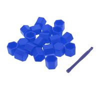 VekAuto Dado Bullone Ruota 21mm Cerchi Copertura Dado Pneumatici Viti Coperchio Protezione Dado in Silicone Blu Esterno con Attrezzo di Rimozione Accessori