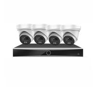 VEKELETE Kit CCTV 4K 4CH Poe NVR Sostituisce DS-7604NXI-K1/4P 8MP Smart Hybrid Light IP Camera Sistema di sorveglianza di Sicurezza(4T)