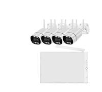 VEKELETE Kit di Sicurezza NVR 8CH 5MP con Monitor LCD da 10,1", Telecamera WiFi, Sistema di sorveglianza CCTV con Visione Notturna a Colori Smart Life/Tuya(1T,4 Camera 8CH NVR_AU Plug)
