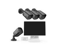 VEKELETE Sistema di sorveglianza di Sicurezza DVR 5 in 1, Monitor LCD da 10,1" a 4 canali, Kit CCTV con Monitor remoto Impermeabile for Visione Notturna 1080P(4pcs Camera)