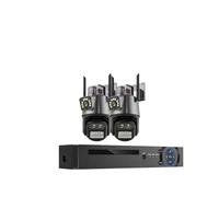 VEKELETE Sistema di sorveglianza NVR Poe PTZ 10CH con Telecamera di Sicurezza CCTV Audio bidirezionale, Zoom 8X, Obiettivo 9MP, Wi-Fi, Kit di videosorveglianza(1T,10CH NVR 2CAMERA_EU Plug)