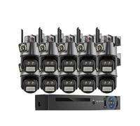 VEKELETE Sistema di sorveglianza NVR Poe PTZ 10CH con Telecamera di Sicurezza CCTV Audio bidirezionale, Zoom 8X, Obiettivo 9MP, Wi-Fi, Kit di videosorveglianza(2T,10CH NVR 10CAMERA_US Plug)