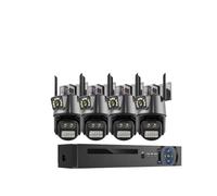 VEKELETE Sistema di sorveglianza NVR Poe PTZ 10CH con Telecamera di Sicurezza CCTV Audio bidirezionale, Zoom 8X, Obiettivo 9MP, Wi-Fi, Kit di videosorveglianza(3T(户外运动),10CH NVR 4CAMERA_AU Plug)