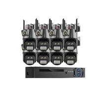 VEKELETE Sistema di sorveglianza NVR Poe PTZ 10CH con Telecamera di Sicurezza CCTV Audio bidirezionale, Zoom 8X, Obiettivo 9MP, Wi-Fi, Kit di videosorveglianza(1T,10CH NVR 8CAMERA_US Plug)