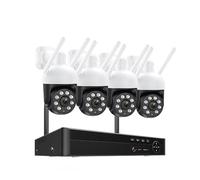 VEKELETE Sistema di videosorveglianza H.265 8CH 4MP Set Telecamera di Sicurezza PTZ Kit NVR Wi-Fi Monitoraggio Automatico Audio bidirezionale(3T(户外运动),8CH NVR 4 Camera)