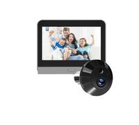VEKELETE Spioncino Digitale Tuya Smart WiFi da 3 MP con sensore di Movimento PIR, Visione Notturna, Visione Ampia 140°(Door Camera 128G)