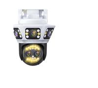 VEKELETE Telecamera IP WiFi 8K, Telecamera di Sicurezza a Tre schermi, Zoom 10X, monitoraggio Ai, Mini videosorveglianza CCTV(E/U,1/2.7")
