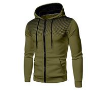 Vekewsap Felpa con cappuccio da uomo, con cappuccio, ideale come regalo per uomini e ragazzi, sportiva, per attività all'aria aperta, con cappuccio, giacca funzionale Streetwear, verde, XXL