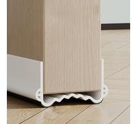 Veki 100cm Paraspifferi Sottoporta per Porte Interne e Esterne, Paraspifferi Porta Blindata, Guarnizione per Porta per Protezione da Suoni, Freddo, Umidità e Insetti (Larghezza 3,5-5,5 cm, Bianco)