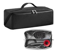 Veki Borsa da Viaggio Portatile in Pelle PU Compatibile con Dyson Airwrap Styler e Shark, Borsa Impermeabile per Asciugacapelli, Custodia da Viaggio per Dyson Supersonic Capelli e Accessori (Nero)
