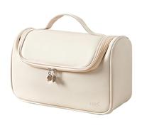 Veki Borsa da Viaggio Portatile per Dyson e Shark Asciugacapelli, Custodia da Viaggio Compatibile con Dyson Airwrap Styler Complete, Borsa Organizer con Gancio per Arricciacapelli e Accessori (Bianco)