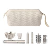 Veki Borsa Portatile Custodia per Dyson Airwrap/Supersonic e Shark FlexStyle, Organizer Viaggio Impermeabile per Asciugacapelli, Piastra e Accessori (Bianco Sporco, 37×20×16 cm)