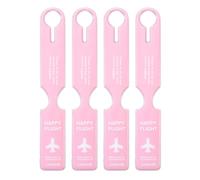 Veki Etichetta per Valigia in PVC, Etichette Viaggio Bagagli con Nome e Indirizzo, Etichetta Bagaglio per Crociera, Etichette per Bagaglio per il Aereo Bagaglio, Valigie (Rosa)