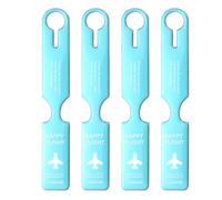 Veki Etichetta per Valigia in PVC, Etichette Viaggio Bagagli con Nome e Indirizzo, Etichetta Bagaglio per Crociera, Etichette per Bagaglio per il Aereo Bagaglio, Valigie (Blu)