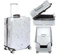 Veki Impermeabile e Antipolvere Coprivaligia Trolley da Viaggio in PVC, Trasparente Copertura per Bagagli Protezione Dalla Pioggia, Antigraffio Custodie Protettive con Cerniera per Valigie (30pollici)