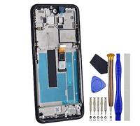 VEKIR Full Display with Screen Frame for Nokia X100 Display Touch Digitizer Assembled Black Screen Replacement with Free Tool Kit