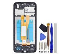 VEKIR Full Display with Screen Frame for Samsung Galaxy A03 Core SM-A032M Display Touch Digitizer Assembled Black Screen Replacement with Free Tool Kit