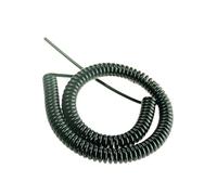 VekkEr Filo a Spirale a Spirale, Filo Nero da 0,2 mm2 Cavo a Spirale a Molla Multi 2/3/4/5/6/7/9 Pin centrali Il Cavo di Alimentazione può estendere i Fili di trazione(3 Core,2.5 Meter)