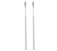 Vektenxi 2 pezzi in acciaio inossidabile Ear Pick Curette Ear Wax Remover Spiral Spring Earpick Cleaner per l'orecchio Pratico e popolare