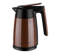 Vektra VEK-1703BR - Bollitore senza fili con isolamento sottovuoto, ecologico, ecologico, facile da versare, 1,7 litri, marrone