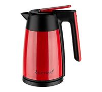 Vektra VEK-1703R - Bollitore senza fili con isolamento sottovuoto, ecologico, ecologico, facile da versare, 1,7 litri, colore: rosso