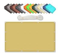 Vela a baldacchino per esterni, protezione dai raggi UV, 2,9 x 3,6 m, resistente alle intemperie, per patio, balcone, campeggio, tenda quadrata con occhielli e corde, colore: giallo sabbia