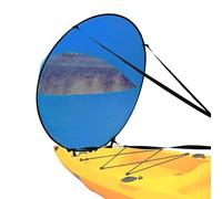 Vela a vento per barca da kayak, vela da paddle per kayak sotto il vento, vela da kayak con finestra trasparente, accessori per kayak, paralumi multiuso per pagaia a vento, kayak, barca gonfiabl