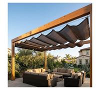 Vela da sole ondulata retrattile, tenda da sole e regolabile per patio, gazebo, ombrellone resistente agli strappi, personalizzata, protezione solare anti-UV(W2.4*L4m/W7.87*L13.12ft)