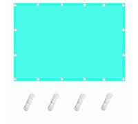 Vela Impermeabile Ombrellone 400 x 450 cm Resistente Ai Raggi UV 95% Vela da Sole Ombreggiante Corda Inclusi per La Caccia Il Campeggio La Foresta, Blu Cielo