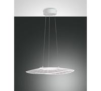 Fabas Luce Lampada a sospensione LED Vela, bianca, Oval, 59 cm x 43 cm Fabas Luce
