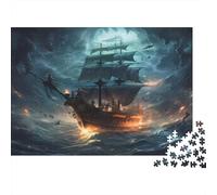 Vela nella tempesta Puzzle 1000 Pezzi Adulti In cartone Spesso, Un Gioco Di Puzzle Per Relax E Meditazione, Ideale Per Quadro Fai Da Te, Attività in Famiglia 70x50cm/1000pcs