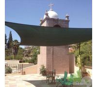 VELA OMBRA OMBREGGIANTE OMBRELLONE TELO QUADRATA 3X3 COPERTURA VERDE GIARDINO