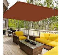 Vela Ombreggiante 1.2 x 1.9 m Pes Poliéster Protezione UV Al 95% Tenda da Sole per Esterno con Occhielli per Esterno, Giardino, Terrazzo, Balcone, Patio, Rosso Ruggine