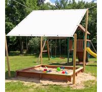 Vela Ombreggiante 1.3 x 4 m Protección Rayos UV Impermeabile Tenda a Vela Resistente Alle Intemperie per Esterno, Giardino, Terrazzo, Balcone, Bianco