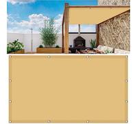 Vela Ombreggiante 1 x 1.2 m Protezione Solare UV 98% e Antipioggia Parasole a Vela Ombra con Corde per Esterno, Giardino, Terrazzo, Giallo sabbia