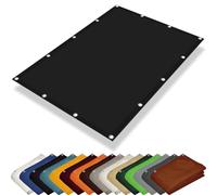 Vela Ombreggiante 100 x 1000 cm Multiuso, Impermeabile, Antistrappo, Tenda a Vela Impermeabile Rettangolare con Occhiellato e Fune per Giardino, Terrazzo, Balcone, Nero