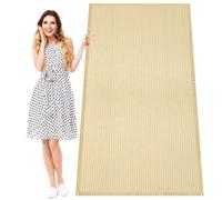 Vela Ombreggiante 100 x 160 cm Rettangolare Tessuto HDPE Protezione Solare, Rete Ombreggiante Telo Parasole con Fune e Occhiellato per Piante da Patio, Serra, Pollaio, Color Crema